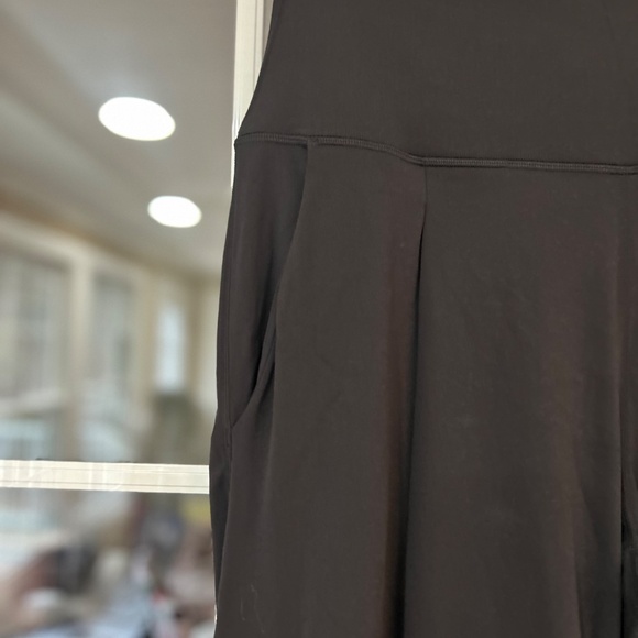 Lululemon Align Palazzo Pant Short Black Nulu High Rise Wide Leg Size 12 Yoga - Picture 4 of 16